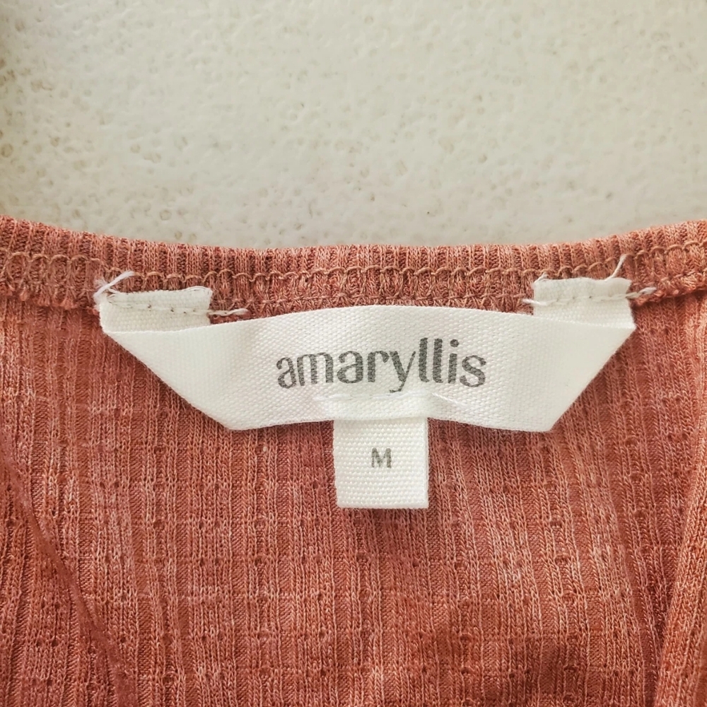AMARYLISS Puff Sleeve Puff Rouched Dress in Rust - Picture 5 of 13